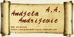 Anđela Andrijević vizit kartica